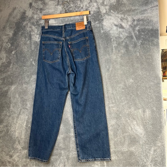 NEW! Levi’s Ribcage Straight Ankle Dark Wash Size 28 W 26 L Premium Denim Jeans - Picture 2 of 16